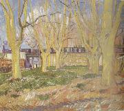 Vincent Van Gogh Avenue of Plane Trees near Arles Station (nn04) Spain oil painting artist